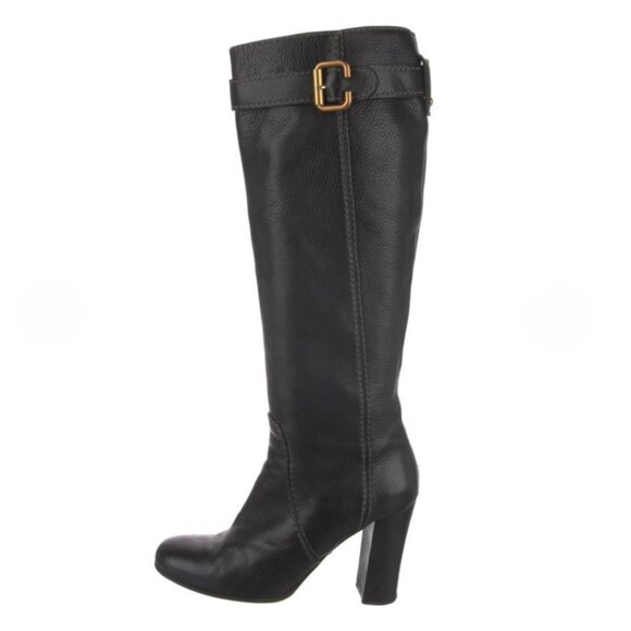 Authentic Chloé Italian Calfskin Leather Knee-High Boots - Picture 3 of 11